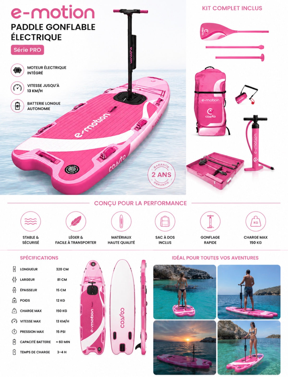 Paddle électrique e-motion