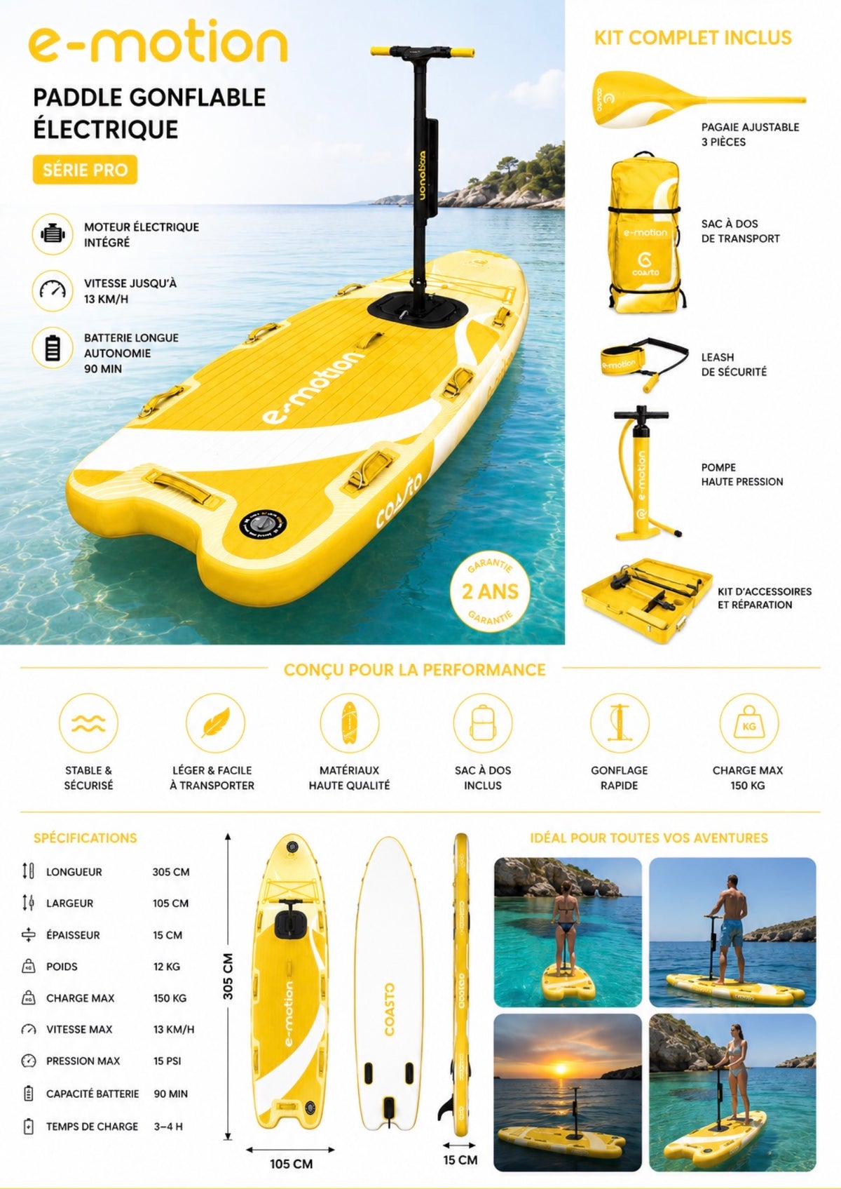 Paddle électrique e-motion