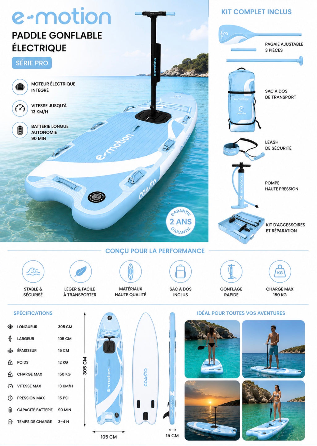 Paddle électrique e-motion