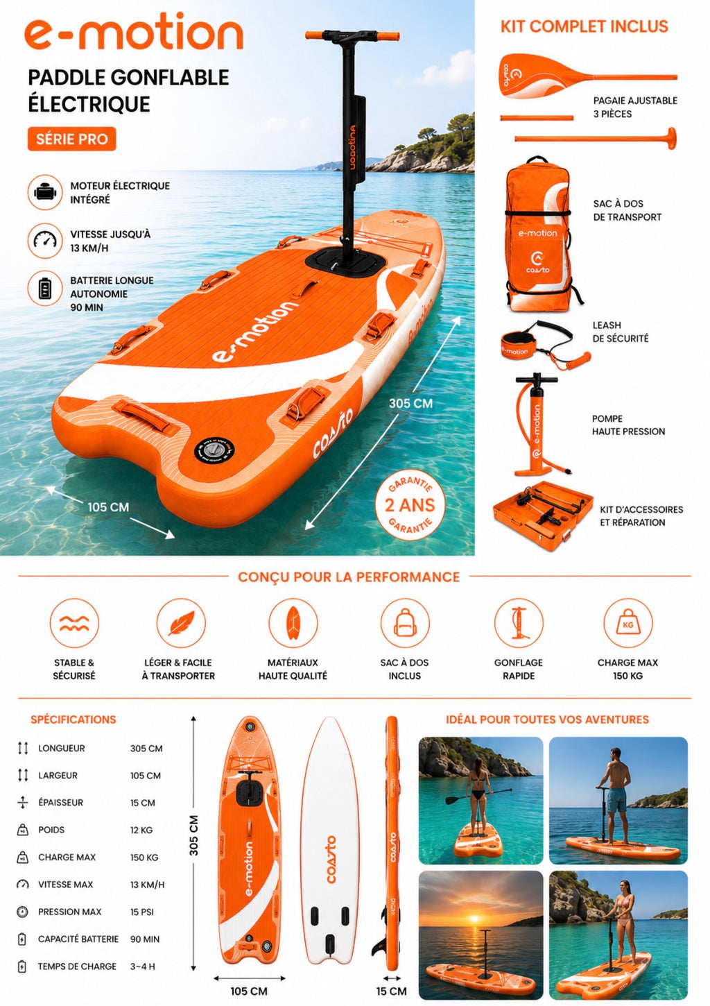 Paddle électrique e-motion