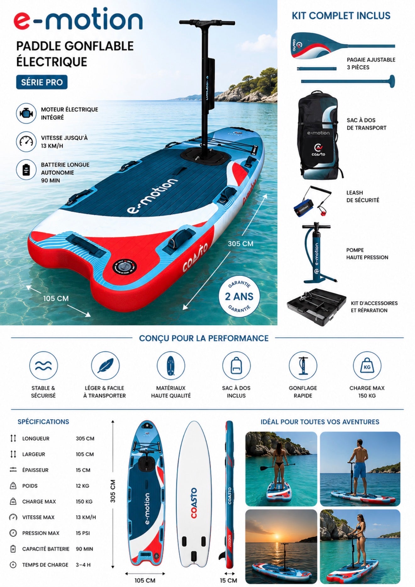 Paddle électrique e-motion