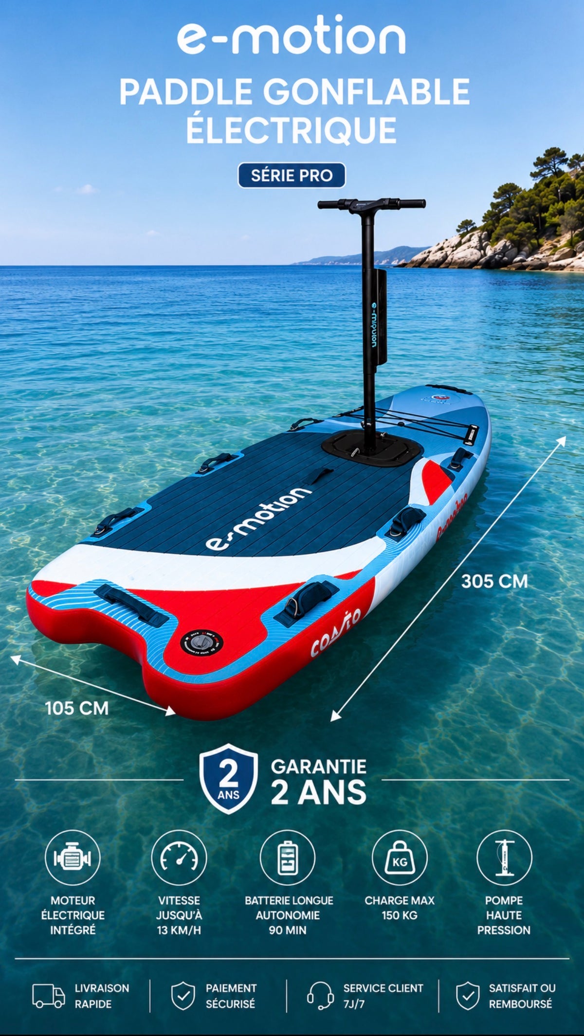 Paddle électrique e-motion